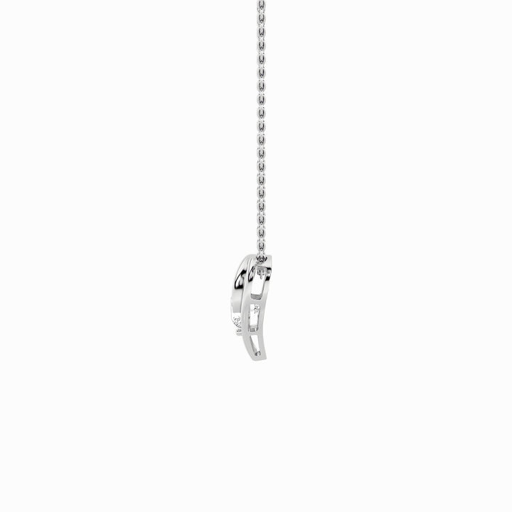 1Cttw Round Shaped Lab Grown Diamond (F/VS) HeartShaped Pendant in 14K Gold