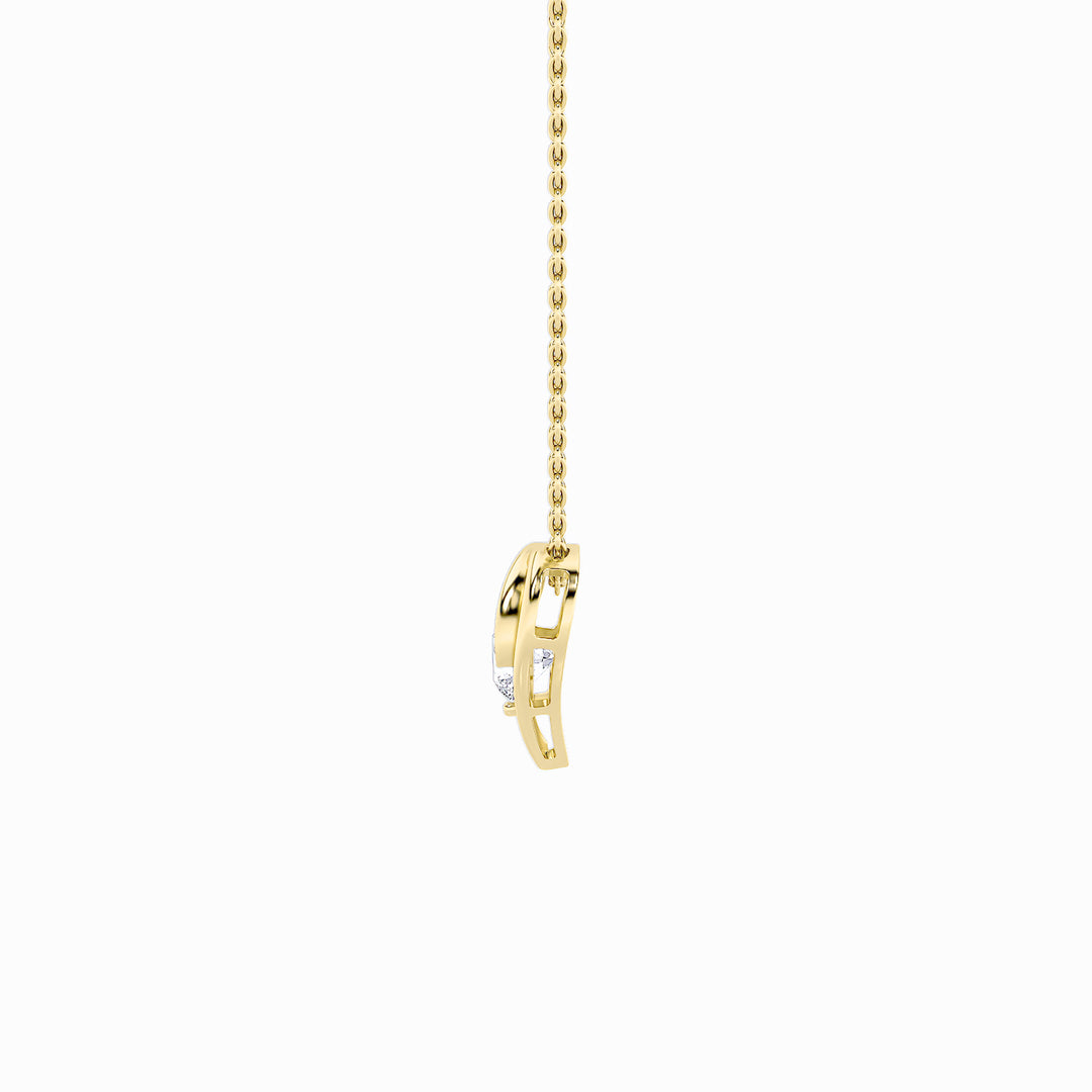 1Cttw Round Shaped Lab Grown Diamond (F/VS) HeartShaped Pendant in 14K Gold