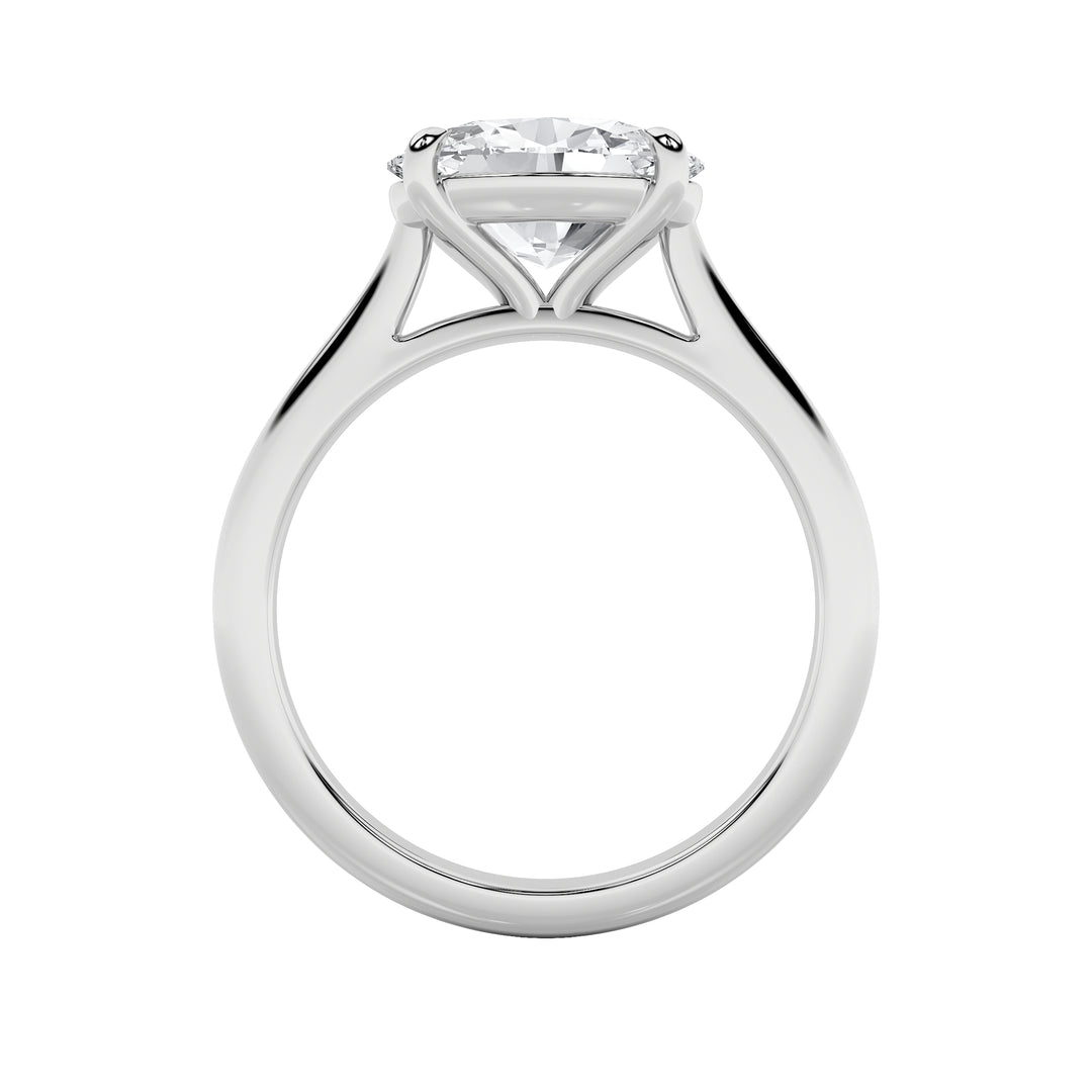 2CTW Oval Shaped Lab Grown Diamond (F/VS) East West Accented Ring in 14K Gold