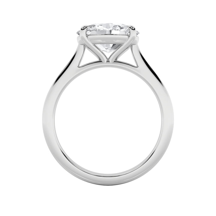 2CTW Oval Shaped Lab Grown Diamond (F/VS) East West Accented Ring in 14K Gold