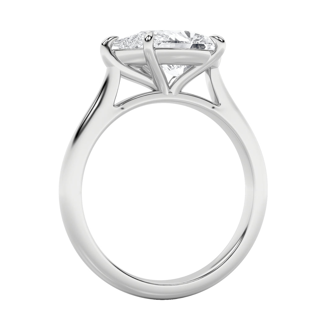 2CTW Pear Shaped Lab Grown Diamond (F/VS) East West Accented Ring in 14K Gold