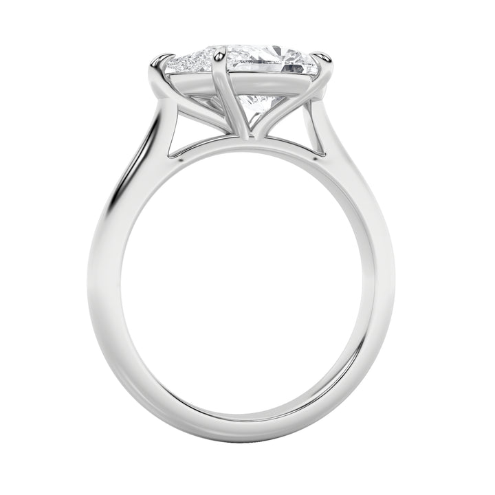 2CTW Pear Shaped Lab Grown Diamond (F/VS) East West Accented Ring in 14K Gold