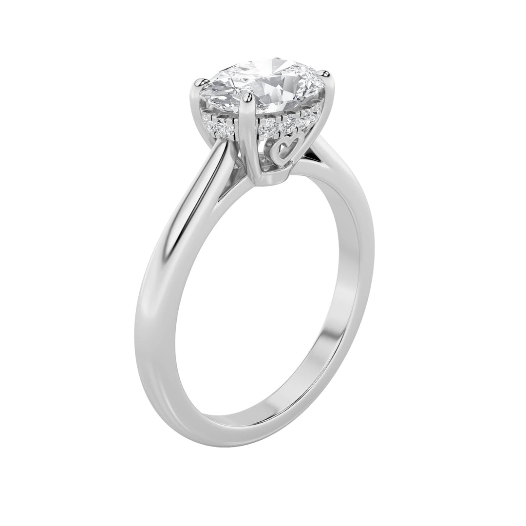 1.5CTW Oval Shaped Lab Grown Diamond (F/VS) East West Solitaire Ring in 14K Gold