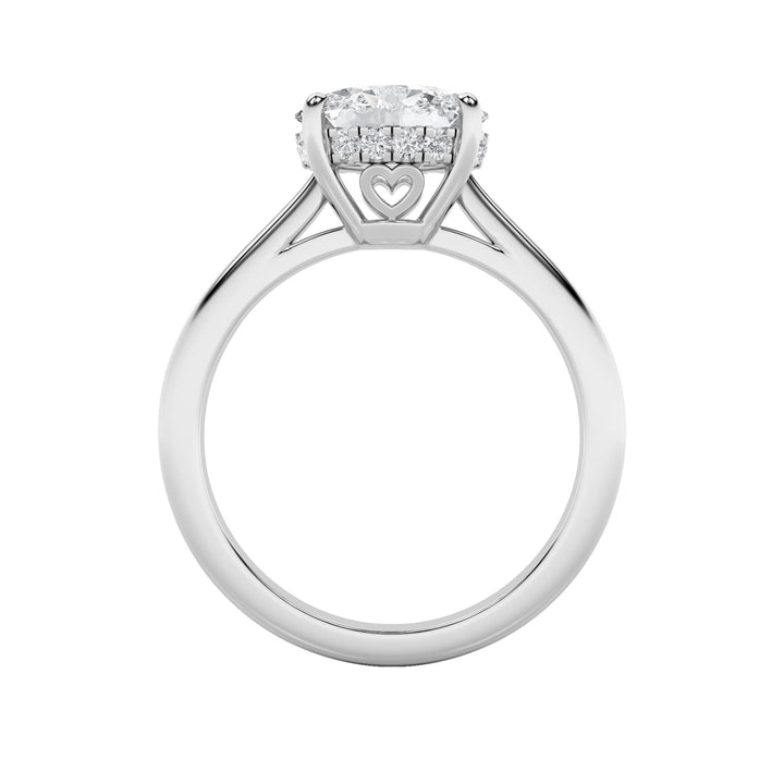 1.5CTW Oval Shaped Lab Grown Diamond (F/VS) East West Solitaire Ring in 14K Gold