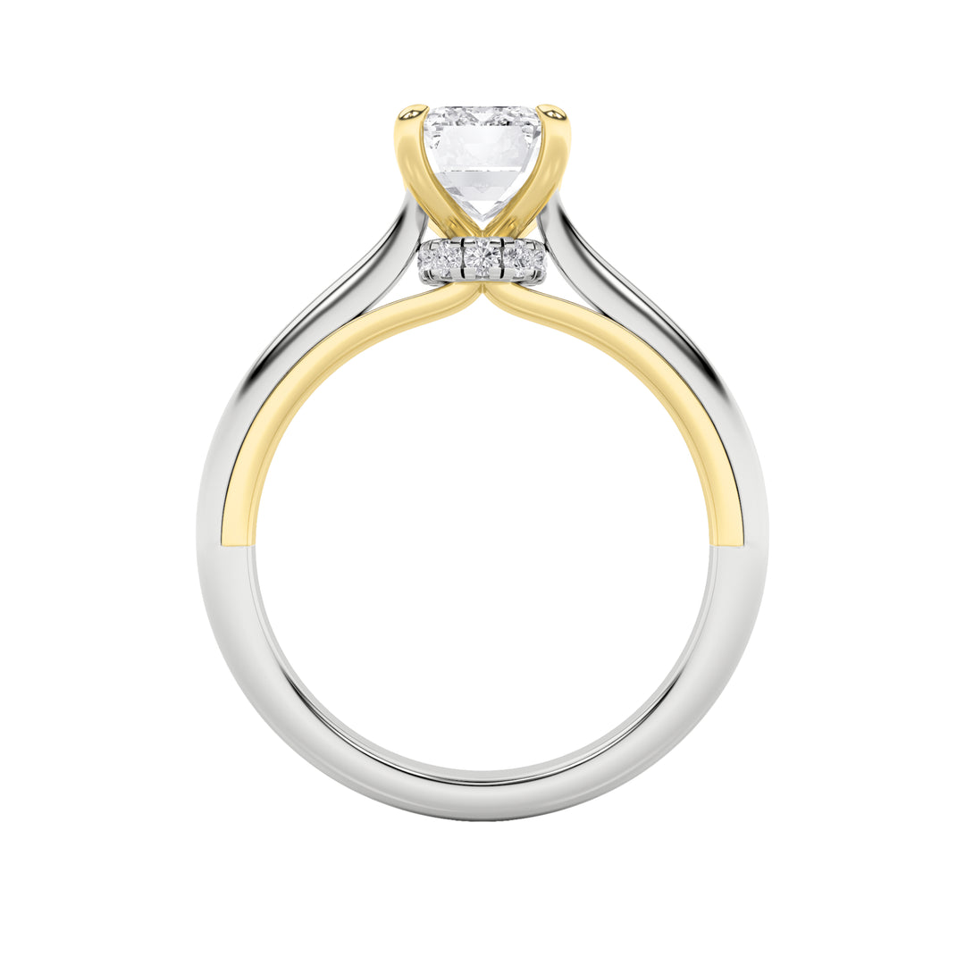 2CTW Emerald Shaped Lab Grown Diamond (F/VS) Solitaire Engagement Ring in 14K Gold