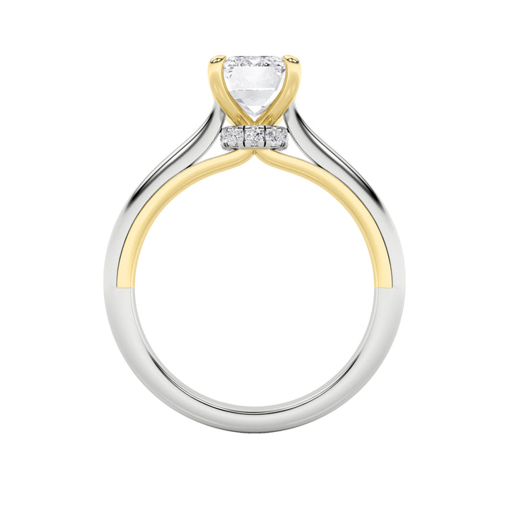 2CTW Emerald Shaped Lab Grown Diamond (F/VS) Solitaire Engagement Ring in 14K Gold