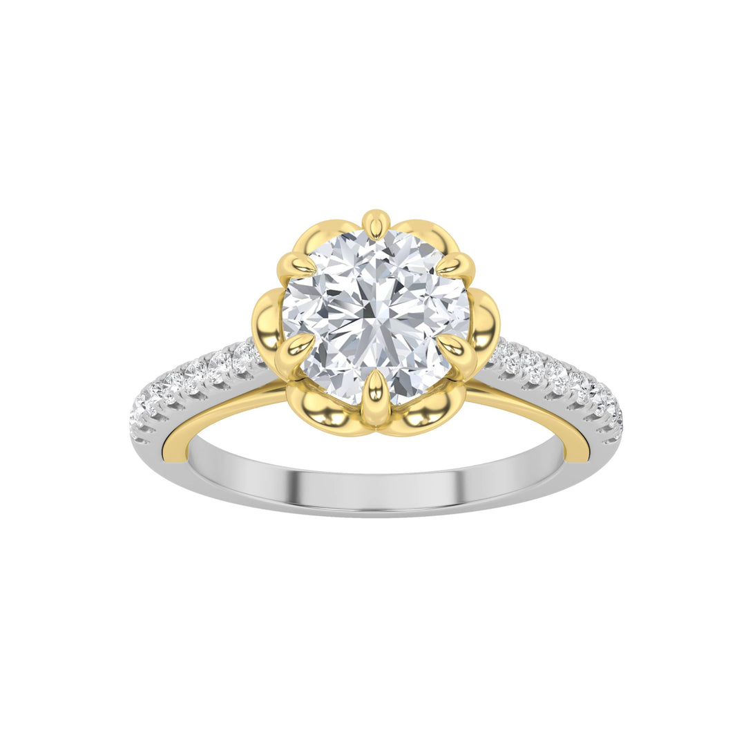 1.5CTW Round Shaped Lab Grown Diamond (F/VS) Solitaire Engagement Ring in 14K Gold