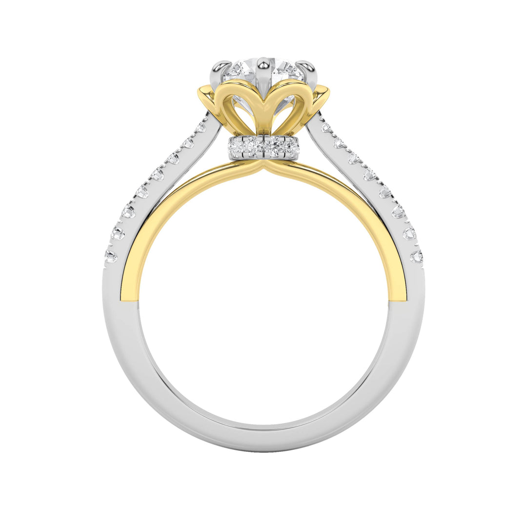 1.5CTW Round Shaped Lab Grown Diamond (F/VS) Solitaire Engagement Ring in 14K Gold
