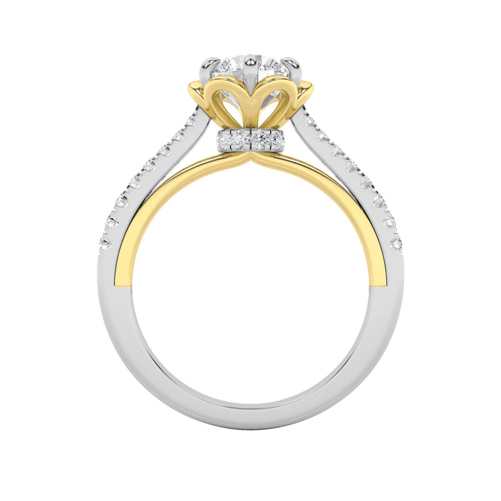 1.5CTW Round Shaped Lab Grown Diamond (F/VS) Solitaire Engagement Ring in 14K Gold