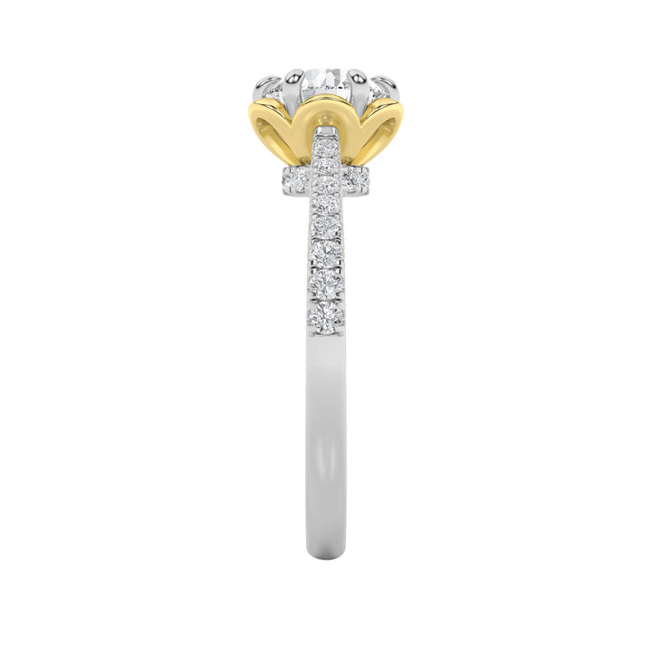 1.5CTW Round Shaped Lab Grown Diamond (F/VS) Solitaire Engagement Ring in 14K Gold