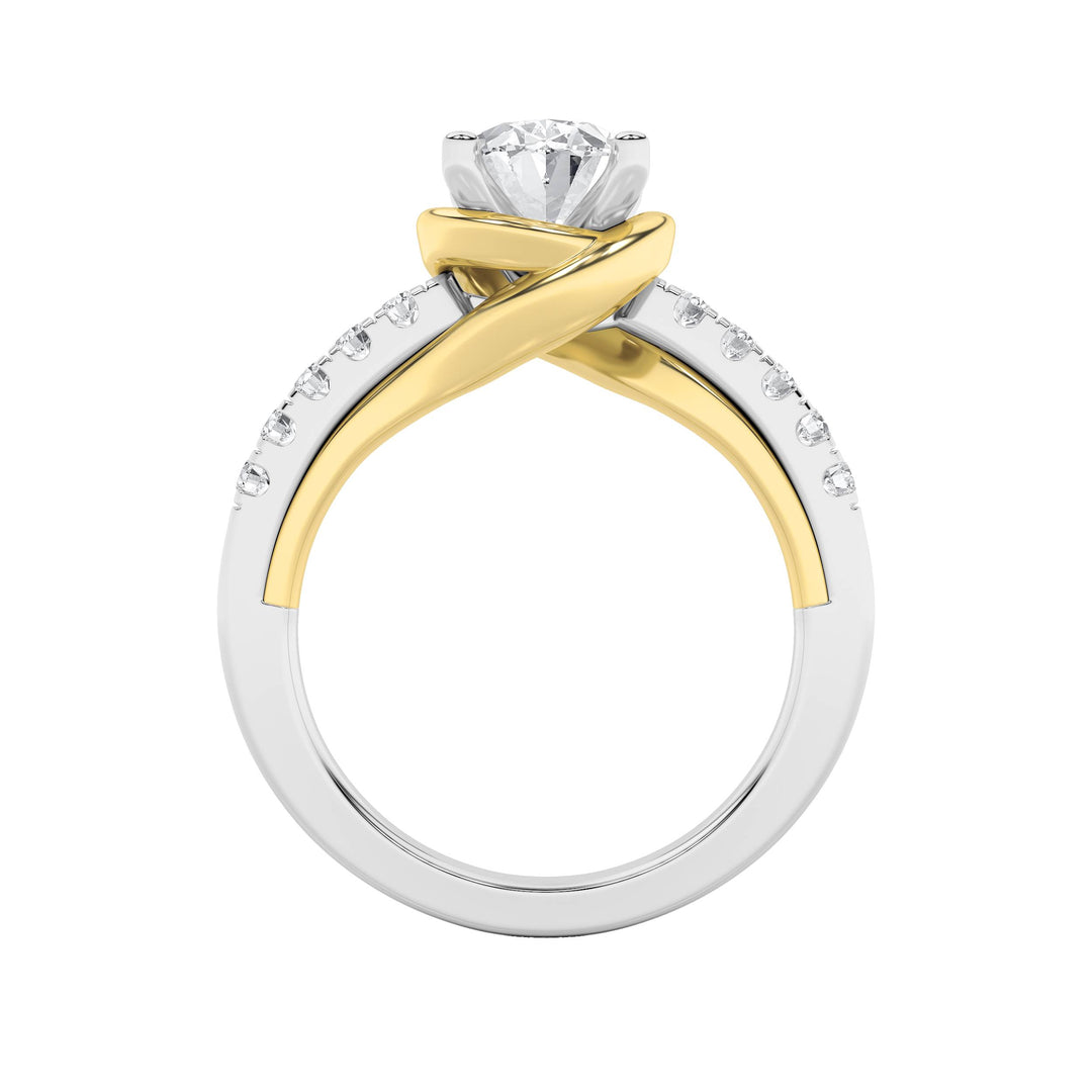 2Cttw Oval Shaped Lab Grown Diamond (F/VS) Solitaire Engagement Ring in 14K Gold