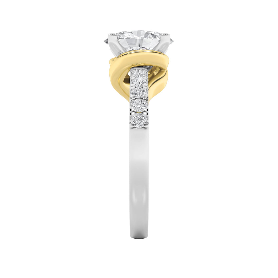 2Cttw Oval Shaped Lab Grown Diamond (F/VS) Solitaire Engagement Ring in 14K Gold