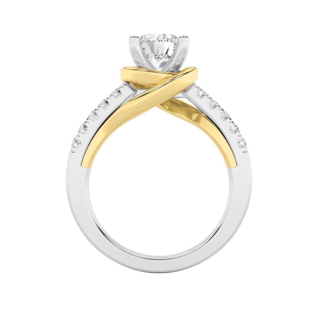 2Cttw Round Shaped Lab Grown Diamond (F/VS)  Ringin 14K Gold