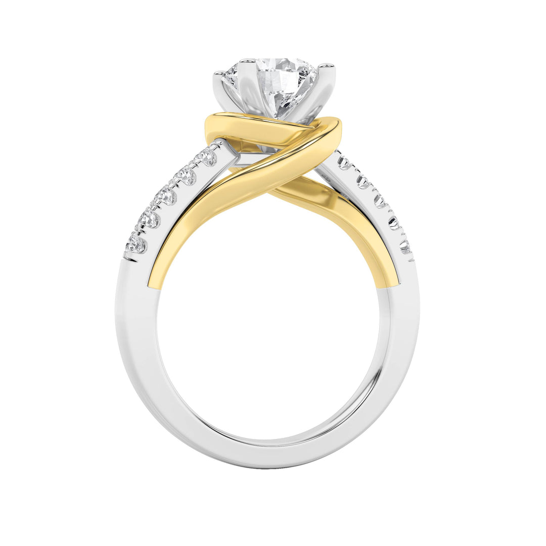 2Cttw Round Shaped Lab Grown Diamond (F/VS)  Ringin 14K Gold