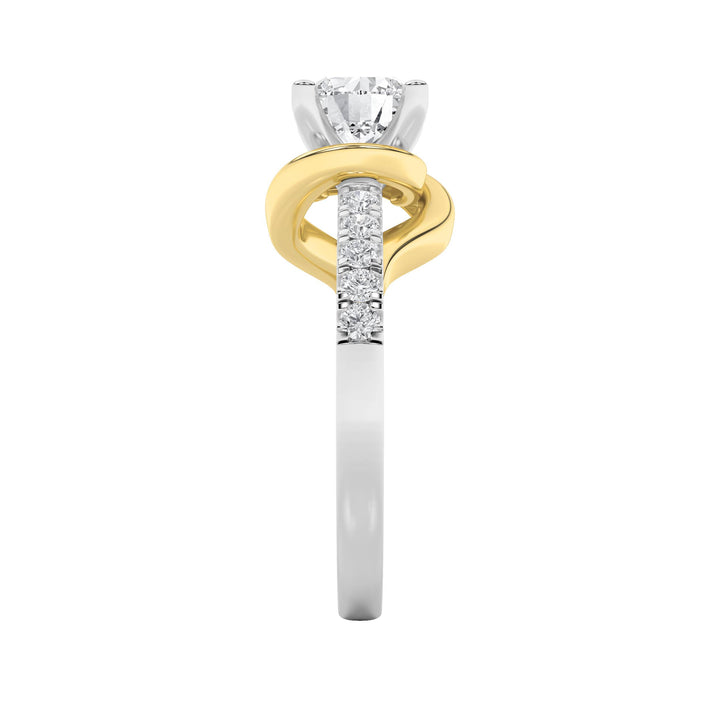 2Cttw Round Shaped Lab Grown Diamond (F/VS)  Ringin 14K Gold