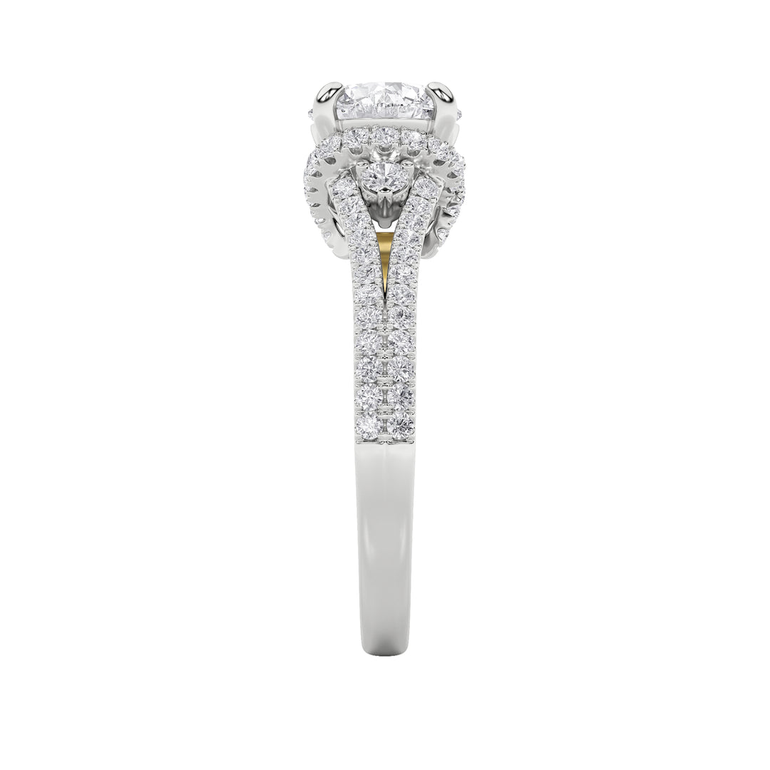 2Cttw Round Shaped Lab Grown Diamond (F/VS) Solitaire Engagement Ring in 14K Gold