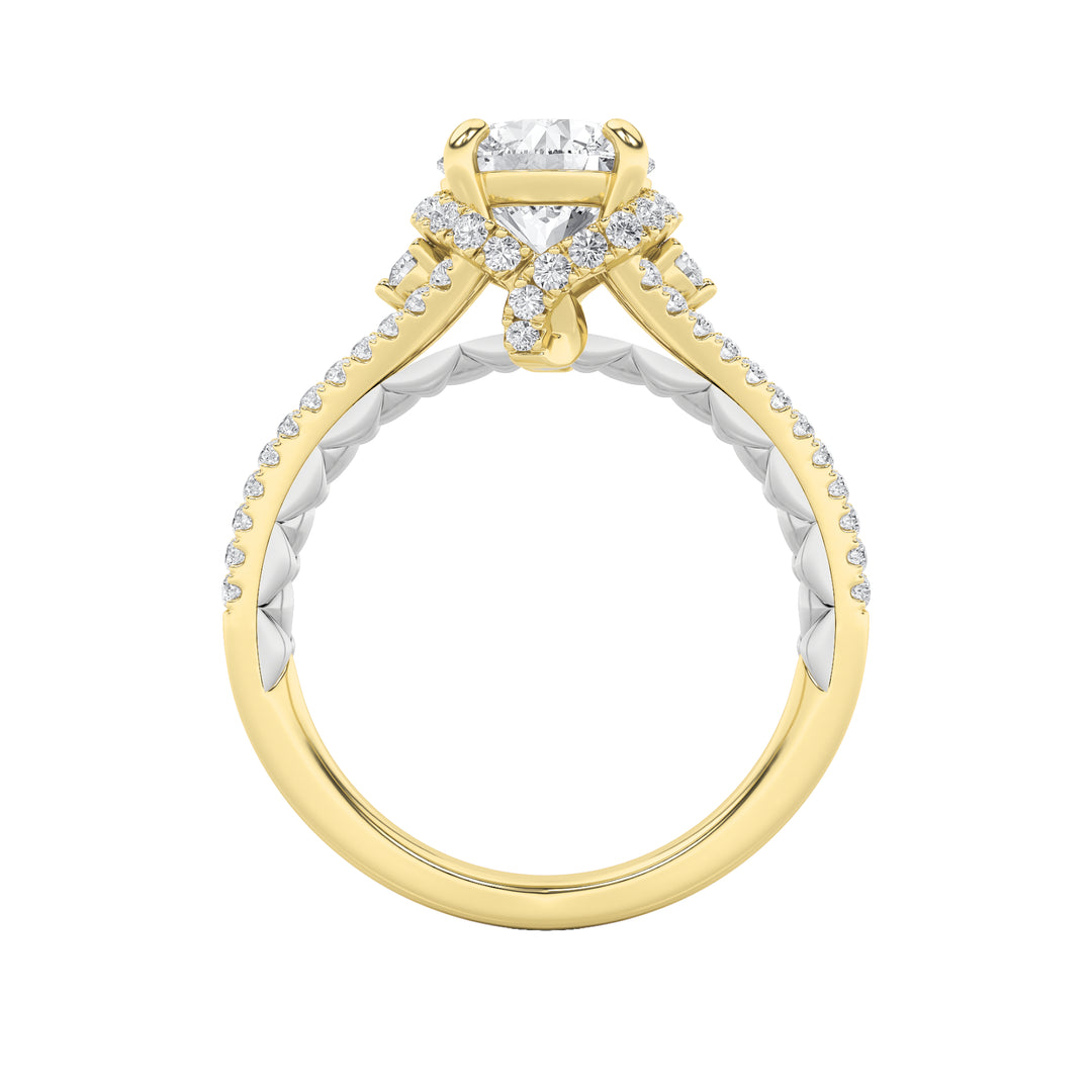 2Cttw Round Shaped Lab Grown Diamond (F/VS) Solitaire Engagement Ring in 14K Gold