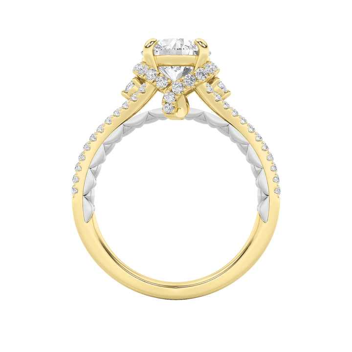 2Cttw Round Shaped Lab Grown Diamond (F/VS) Solitaire Engagement Ring in 14K Gold