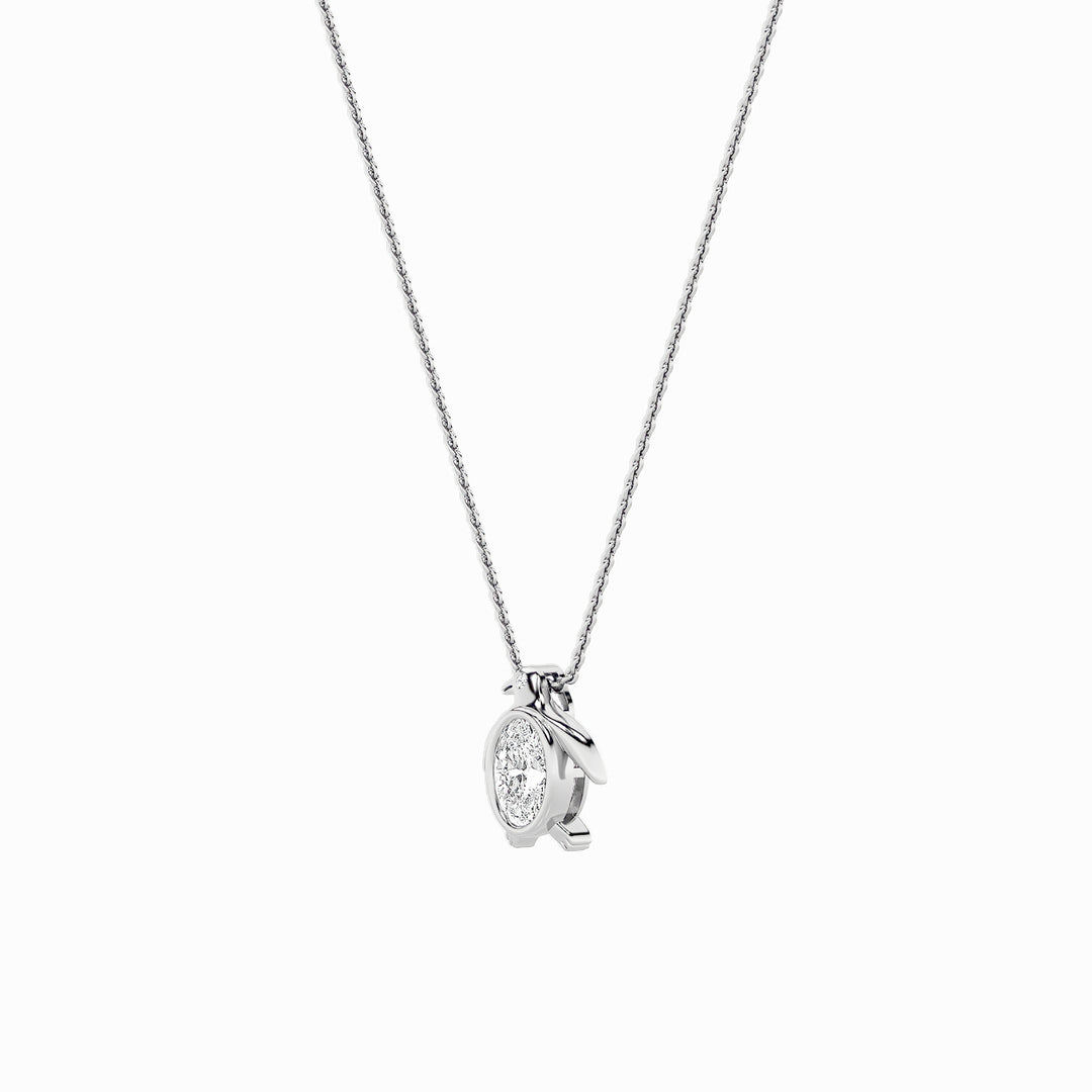 1CTW Oval Shaped Lab Grown Diamond (F/VS)  Pendant in 14K Gold
