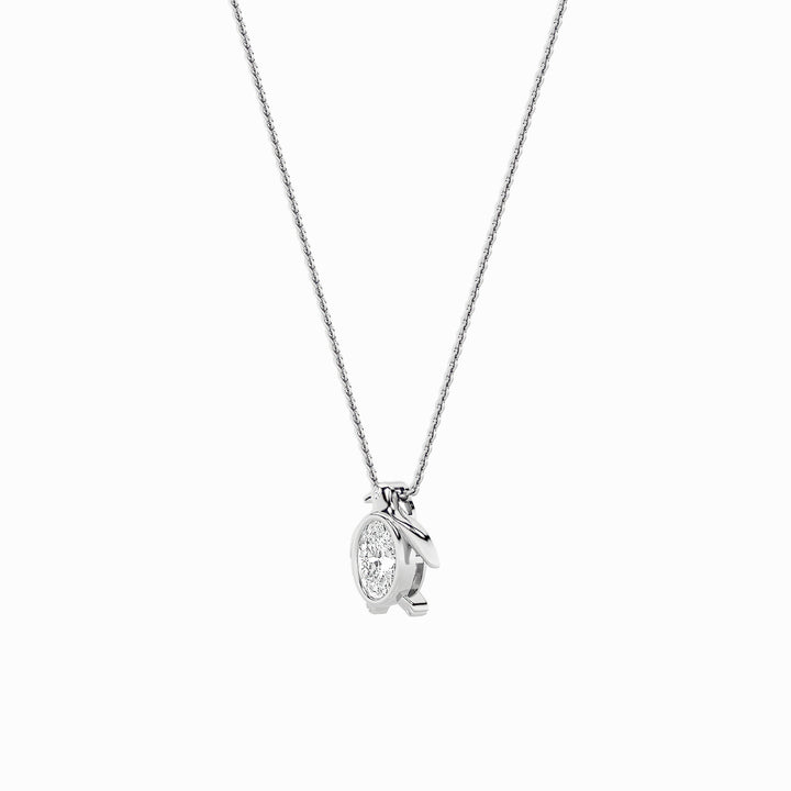1CTW Oval Shaped Lab Grown Diamond (F/VS)  Pendant in 14K Gold