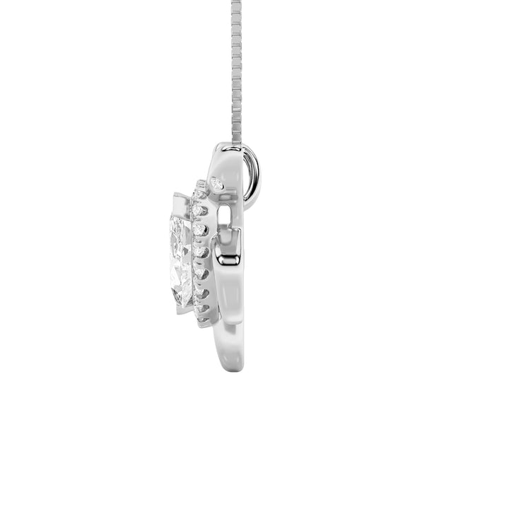 2Cttw Marquise Shaped Lab Grown Diamond (F/VS) Accented Turtle Pendant in 14K Gold