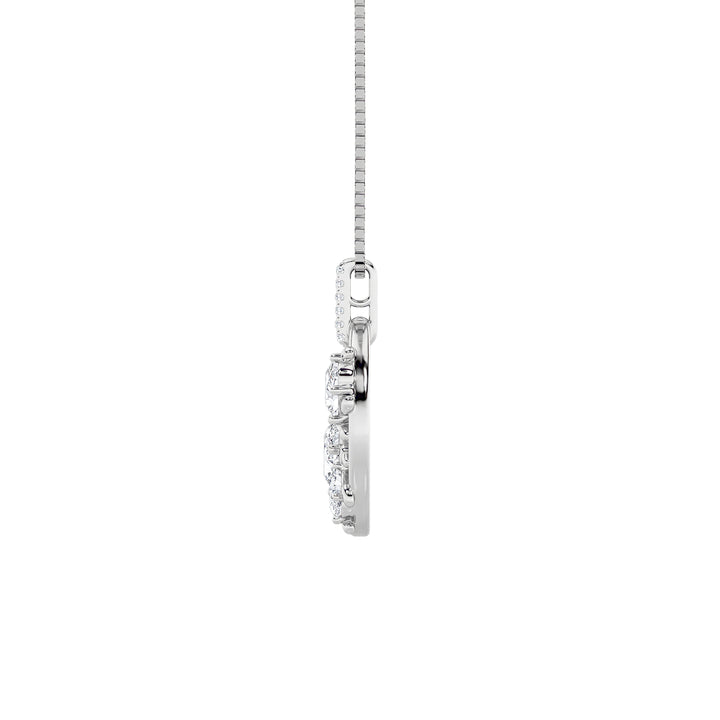 2Cttw Oval Shaped Lab Grown Diamond (F/VS) Baby Turtle Pendant in 14K Gold