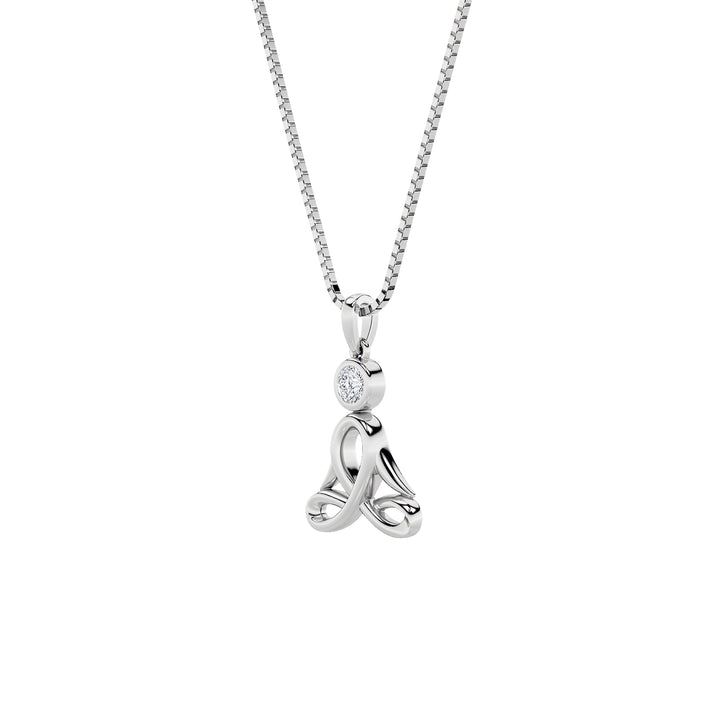 0.2CTW Round Shaped Lab Grown Diamond (F/VS) Necklace in 14K White Gold
