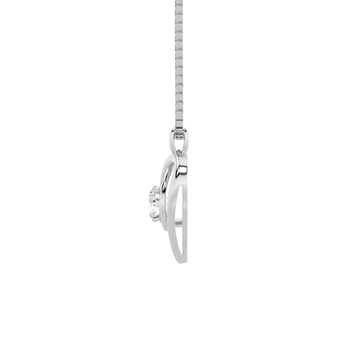 1.5Cttw Round Shaped Lab Grown Diamond (F/VS) Heart Shaped Pendant in 14K Gold