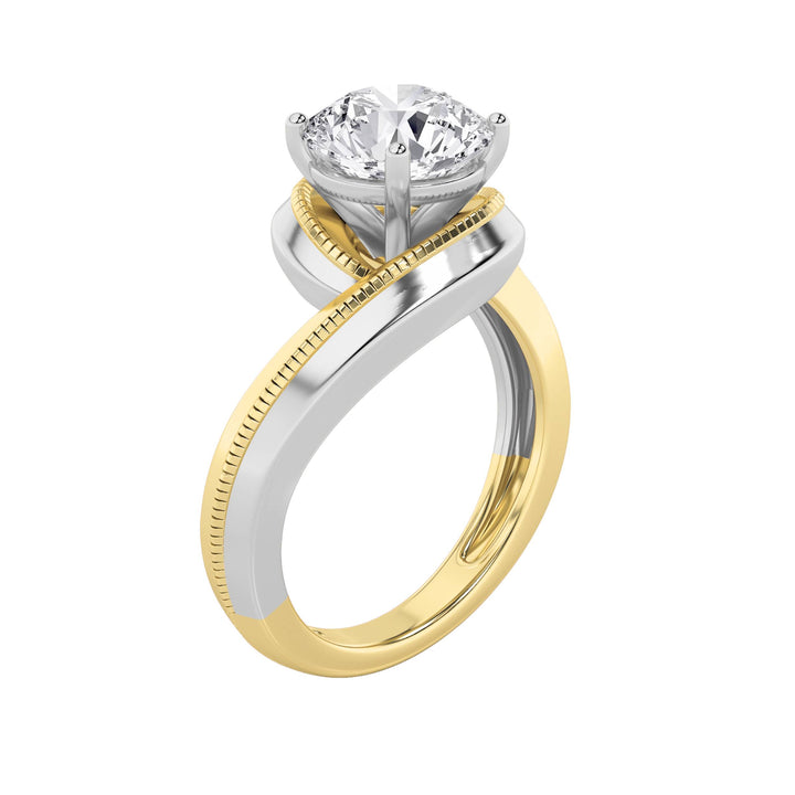 2Cttw Round Shaped Lab Grown Diamond (F/VS) Solitaire Engagement Ring in 14K Gold