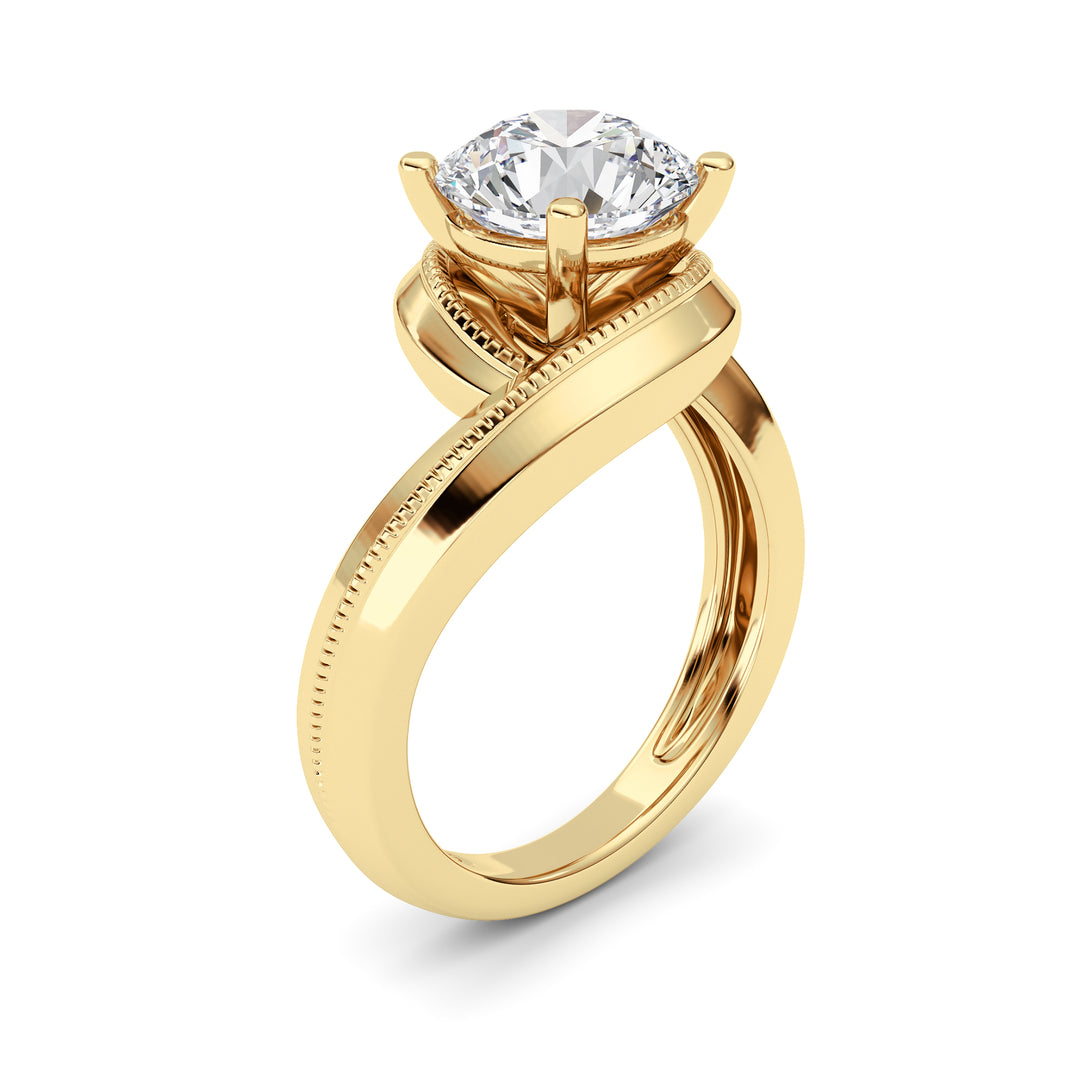 2.5Cttw Round Shaped Lab Grown Diamond (F/VS)  Ring in 14K Gold