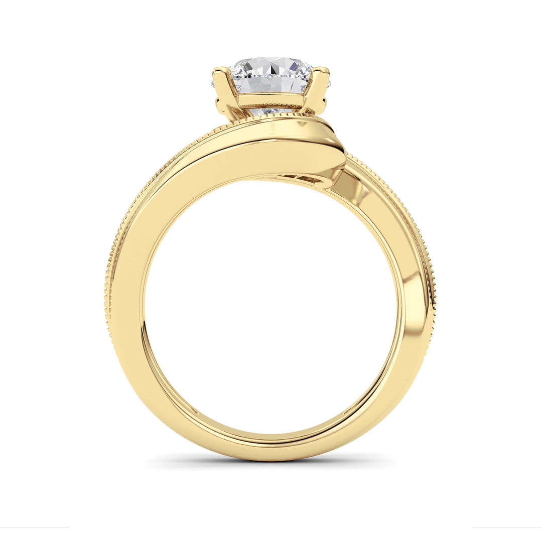 2.5Cttw Round Shaped Lab Grown Diamond (F/VS)  Ring in 14K Gold