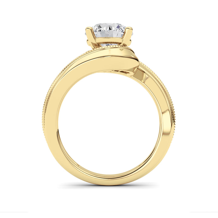 2.5Cttw Round Shaped Lab Grown Diamond (F/VS)  Ring in 14K Gold