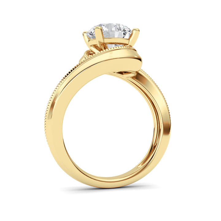 2.5Cttw Round Shaped Lab Grown Diamond (F/VS)  Ring in 14K Gold
