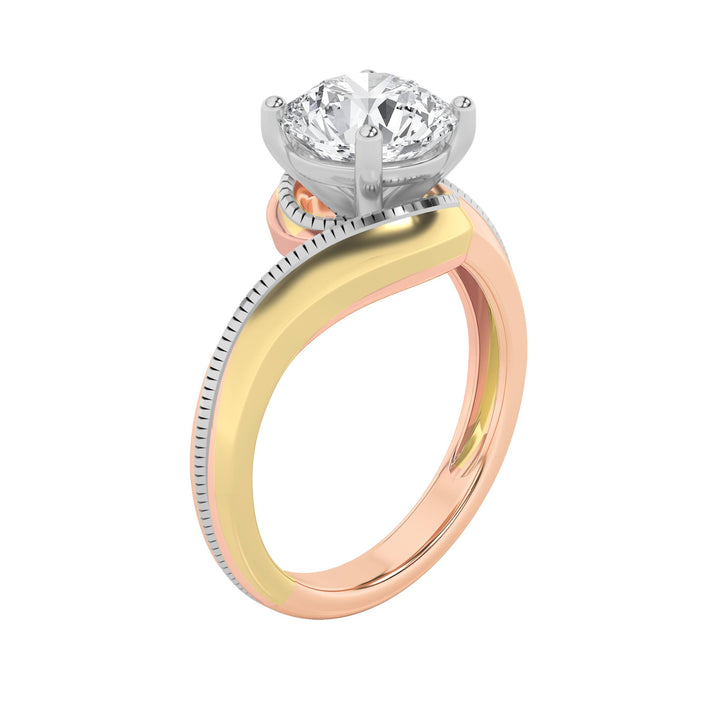 2Cttw Round Shaped Lab Grown Diamond (F/VS) Solitaire Engagement Ring in 14K Gold