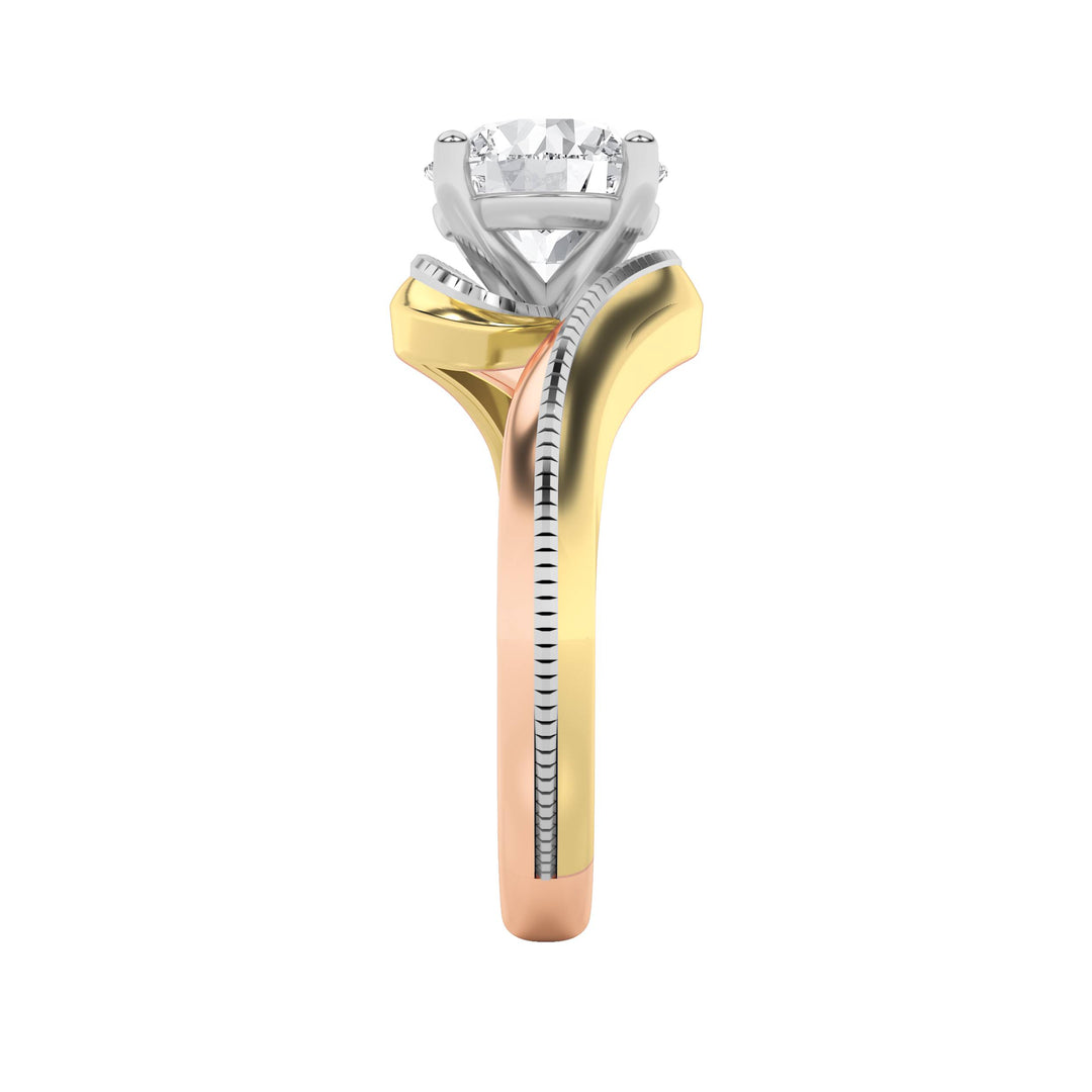 2Cttw Round Shaped Lab Grown Diamond (F/VS) Solitaire Engagement Ring in 14K Gold