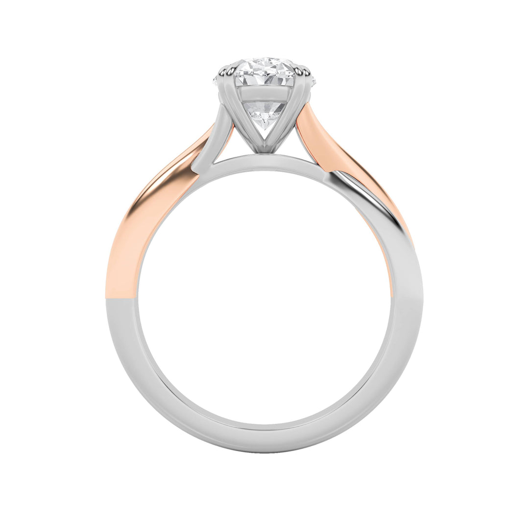 2Cttw Oval Shaped Lab Grown Diamond (F/VS) Solitaire Engagement Ring in 14K Gold