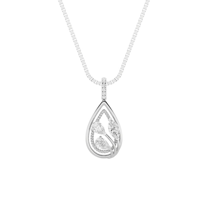 1CTW Marquise Shaped Lab Grown Diamond (F/VS) Pendant in 14K Gold