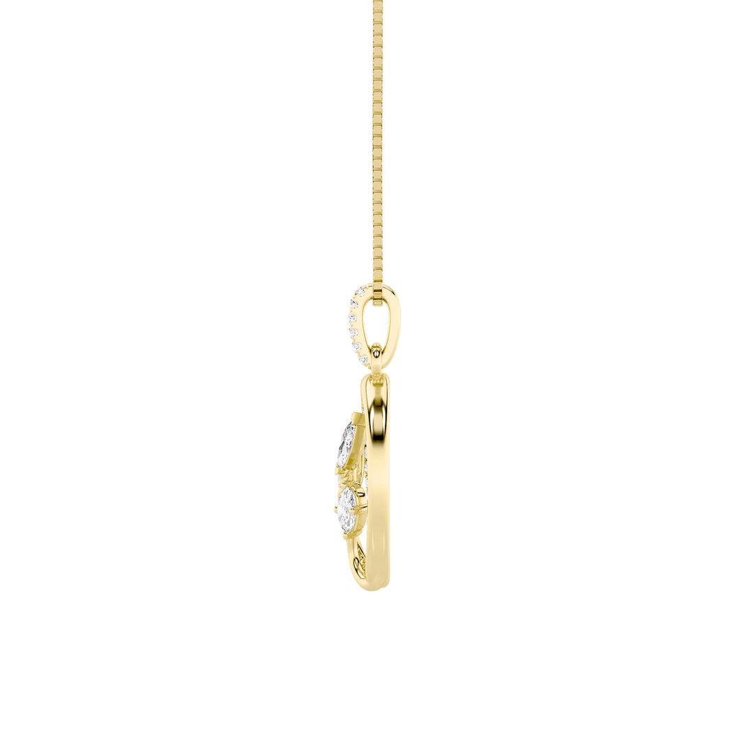 1Cttw Oval Shaped Lab Grown Diamond (F/VS) Pendant in 14K Gold