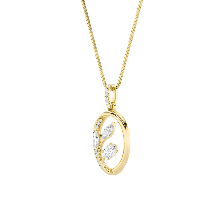 1Cttw Oval Shaped Lab Grown Diamond (F/VS) Pendant in 14K Gold
