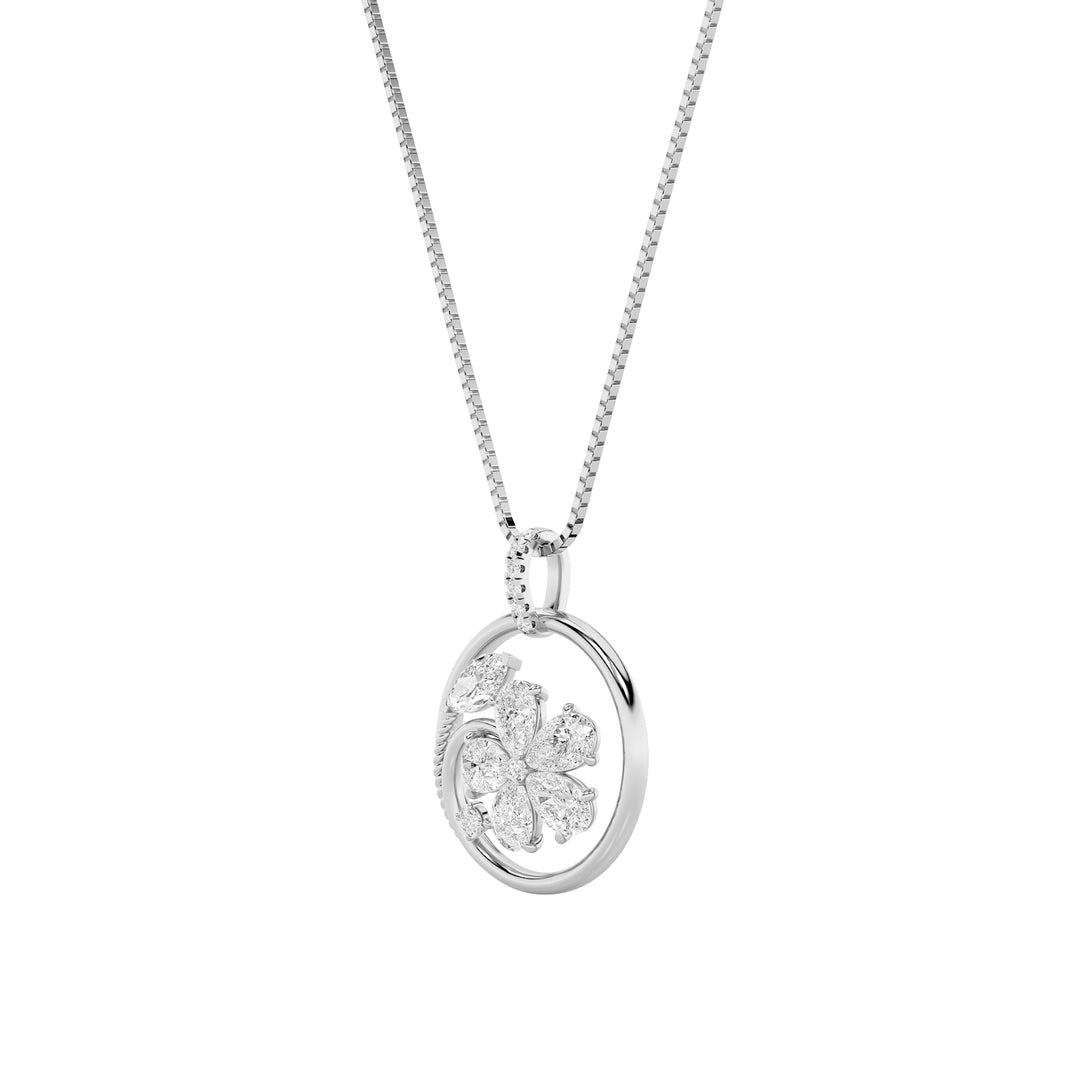 2Cttw Marquise Shaped Lab Grown Diamond (F/VS) Pendant in 14K Gold