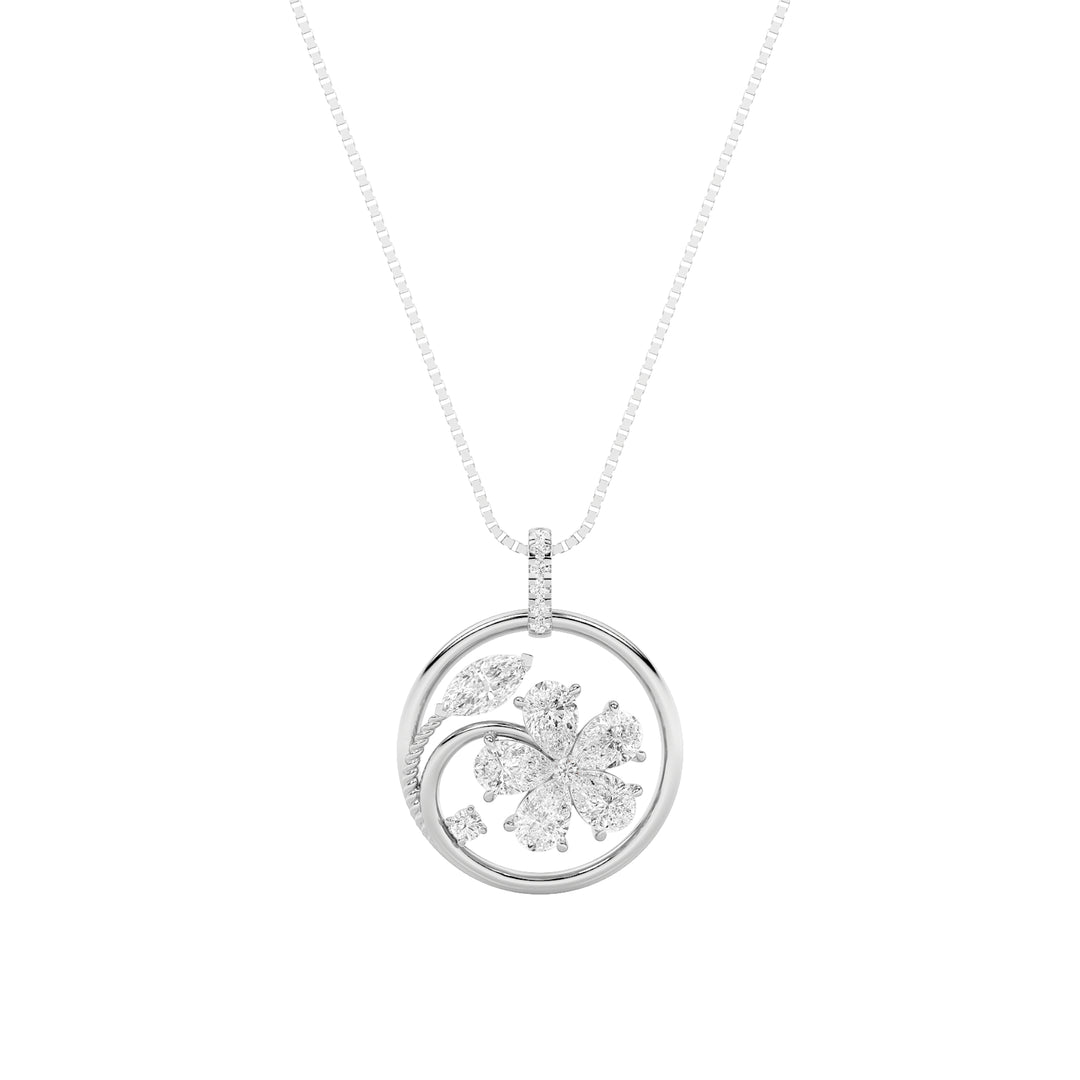 2Cttw Marquise Shaped Lab Grown Diamond (F/VS) Pendant in 14K Gold