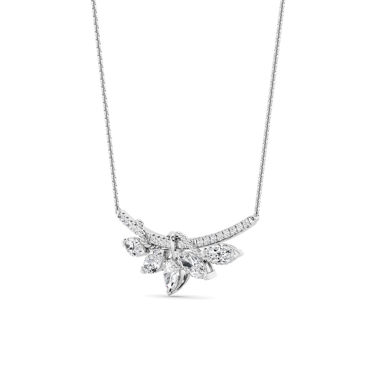 1.5Cttw Pear Shaped Lab Grown Diamond (F/VS) Necklace in 14K Gold