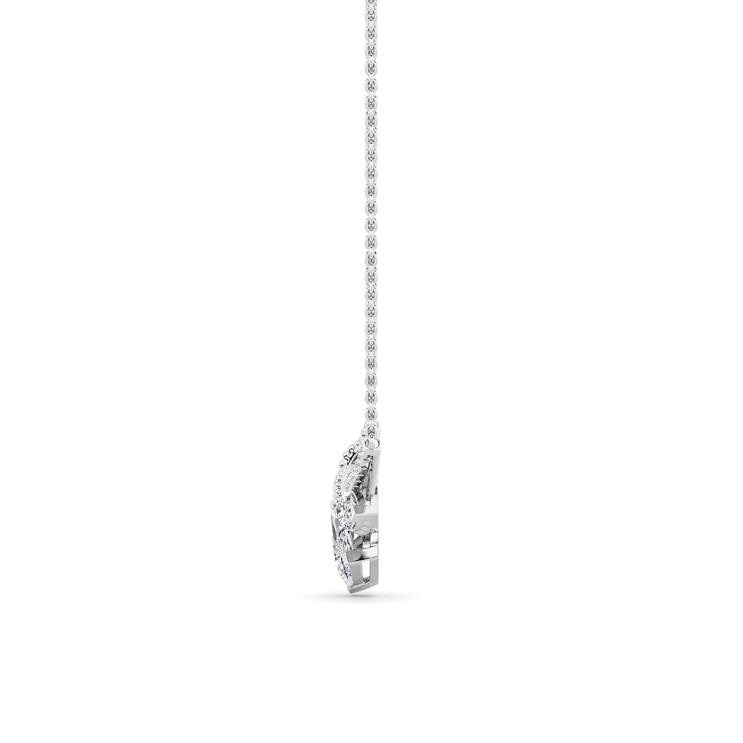 1.5Cttw Pear Shaped Lab Grown Diamond (F/VS) Necklace in 14K Gold