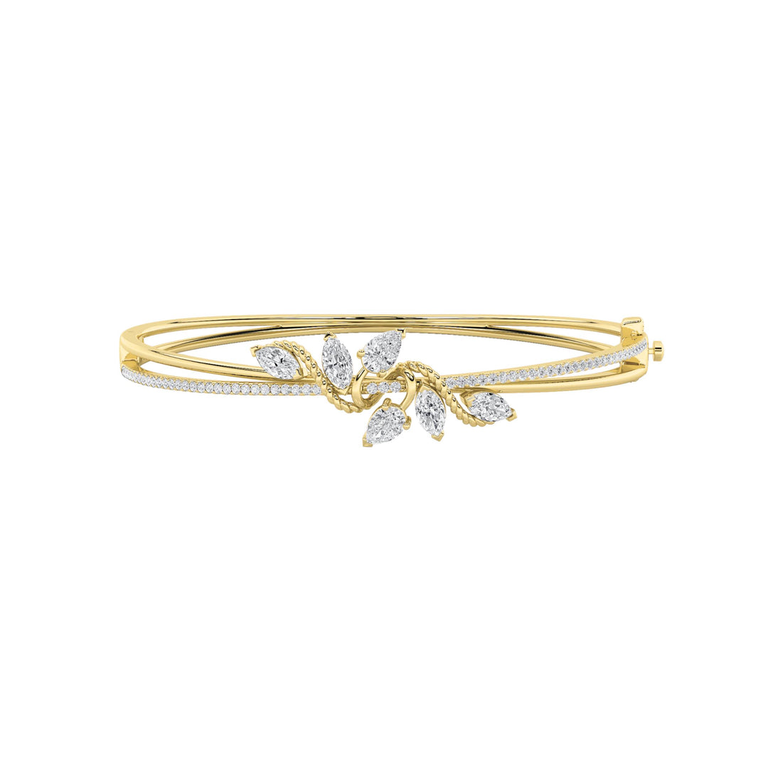 2Cttw Marquise Shaped Lab Grown Diamond (F/VS) Bracelet in 14K Gold