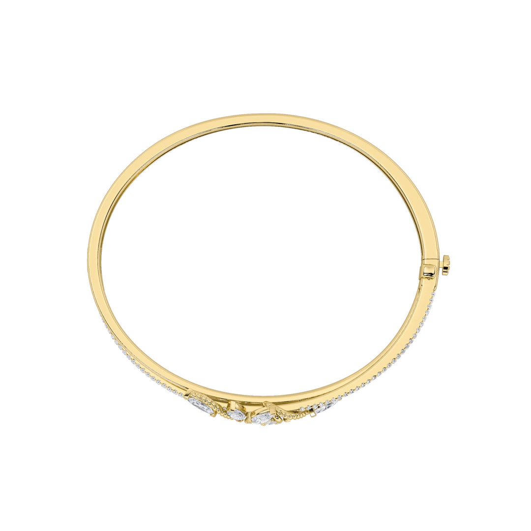 2Cttw Marquise Shaped Lab Grown Diamond (F/VS) Bracelet in 14K Gold