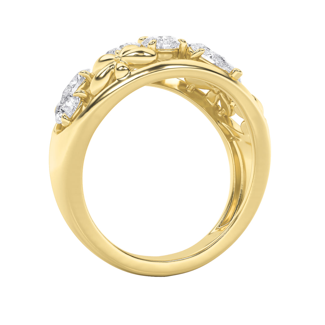 2.5CTW Pear Shaped Lab Grown Diamond (G/VS) Fashion Ring in 14K Gold