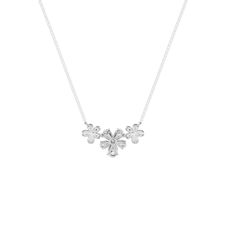 2Cttw Pear Shaped Lab Grown Diamond (F/VS) Fancy Flower Necklace in 14K Gold