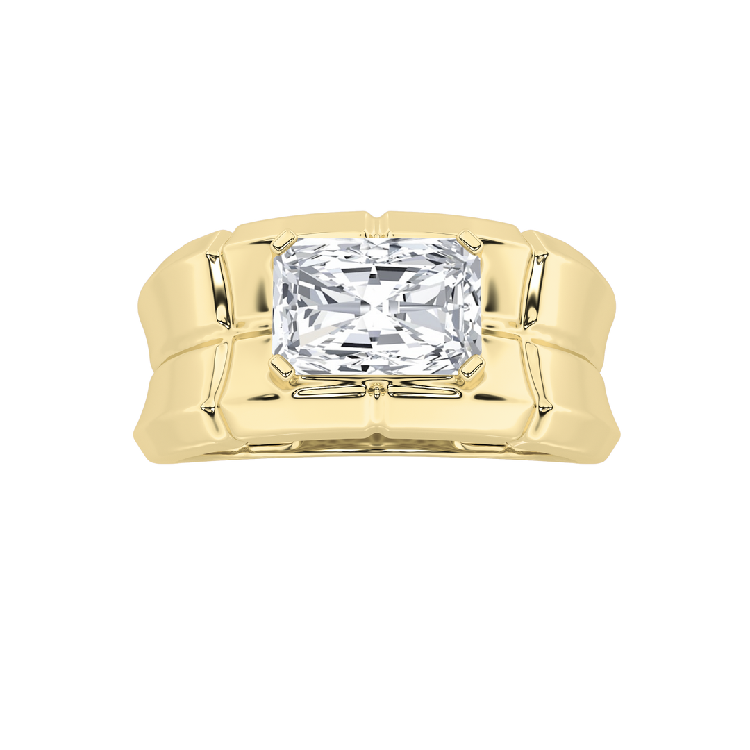 14KY 3.5ct Lab Diamond Solitaire Ring F+VS+
