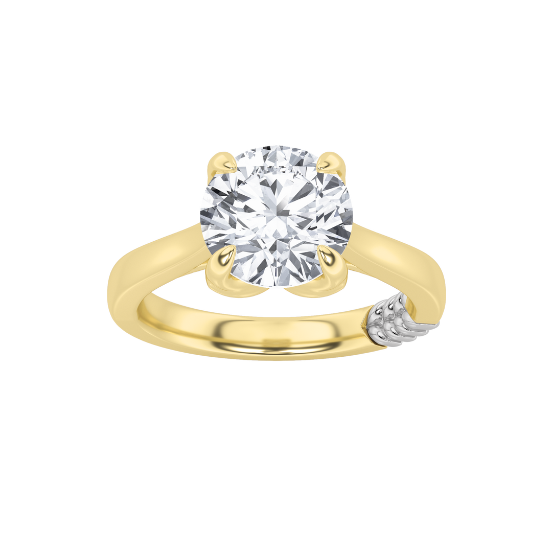 14K WY 2ct Lab Diamond Solitaire Engagement Ring