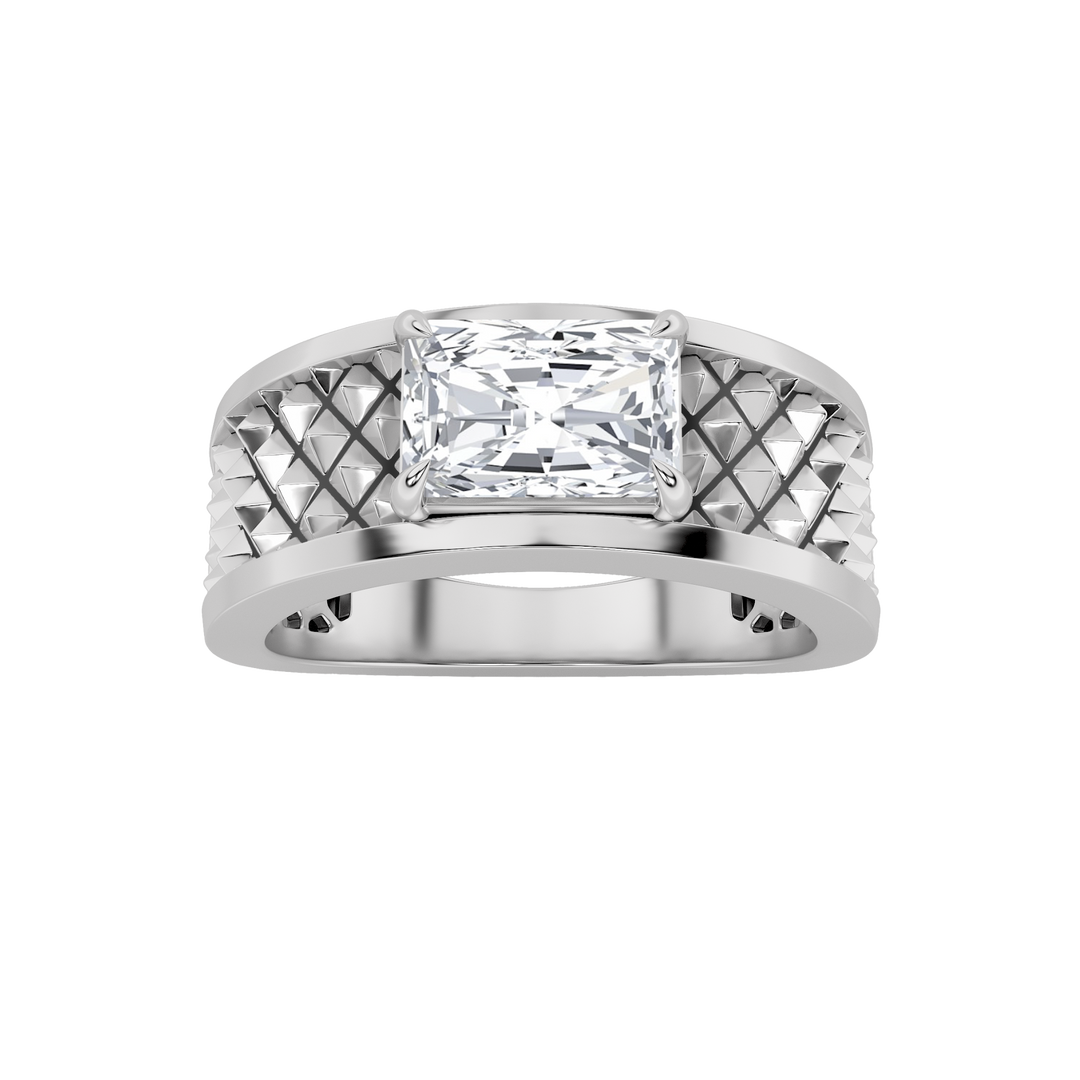 14K White Gold 2ct Lab Diamond Solitaire Ring